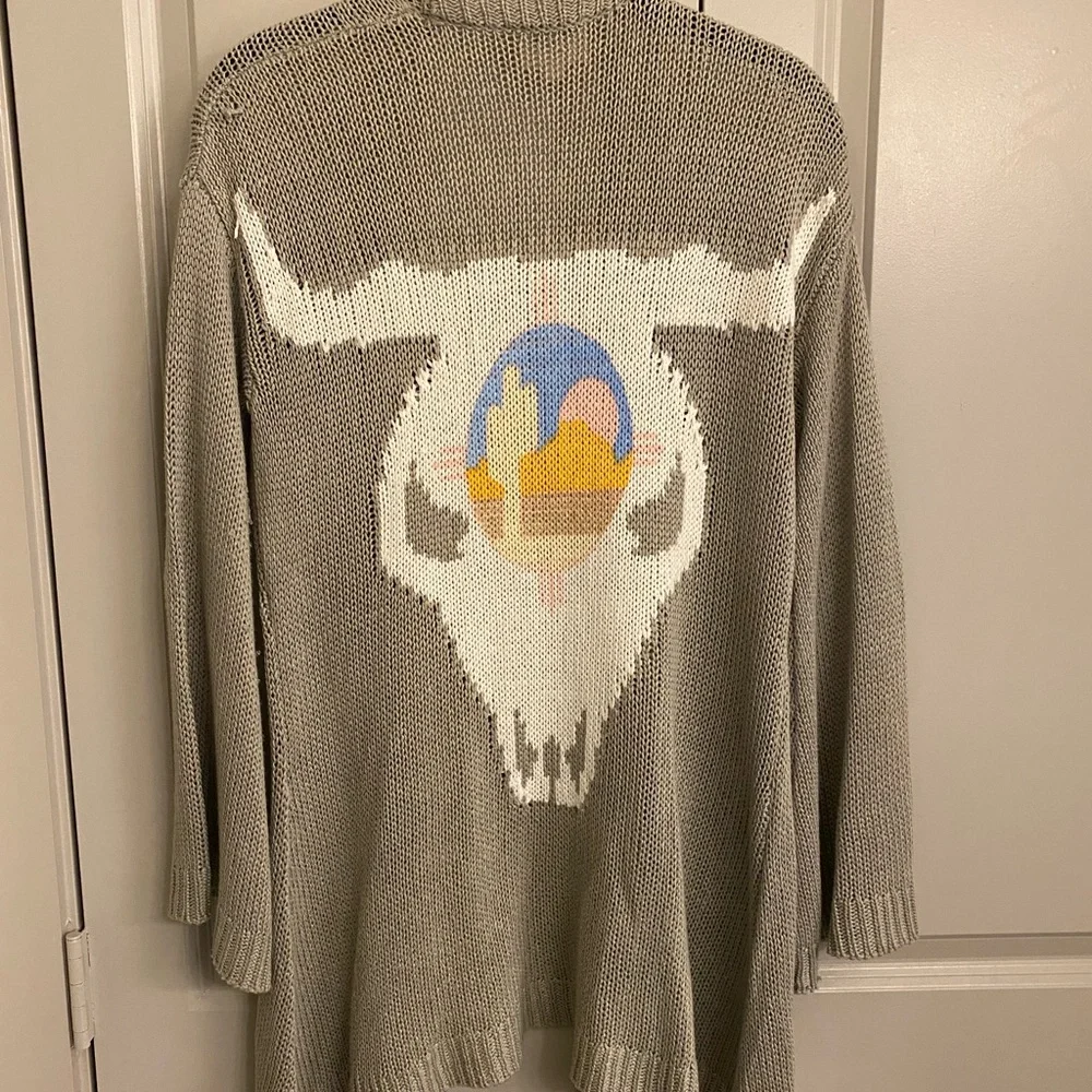 RARE Show Me Your Mumu Easy Ojai Bull Cardigan Sweater Size XS - Picture 6 of 9